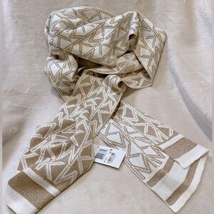 Michael Kors Gold and Cream Scarf